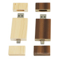 Custom Logo Wood Wooden Otg USB   8GB 16GB 32GB Memorias Wood Otg Usb Flash Drive